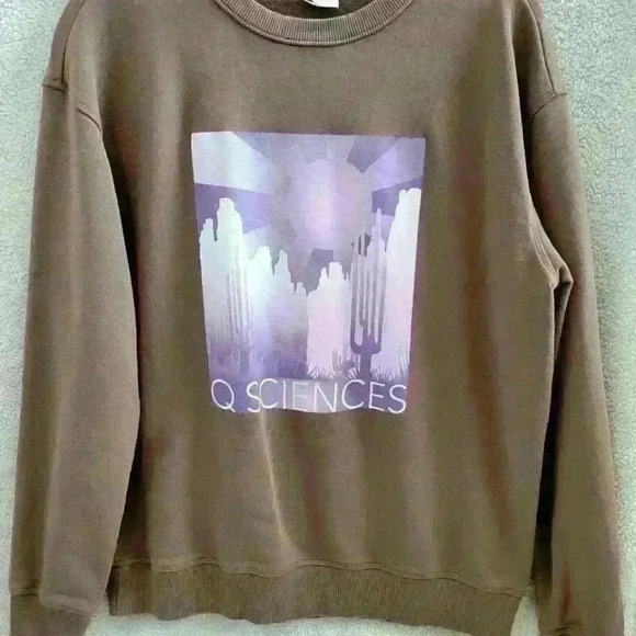 Q SCIENCEs Women's Brown Sweatshirt - Picture 1 of 4